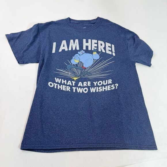 Disney Shirt Men’s Medium Genie Blie Short Sleeve Crewneck Cotton - Picture 1 of 6